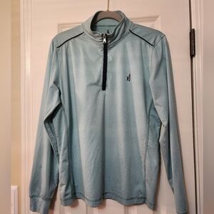 Johnnie O Prep Formance Blue Quarterzip Athletic Shirt Mens Size Small